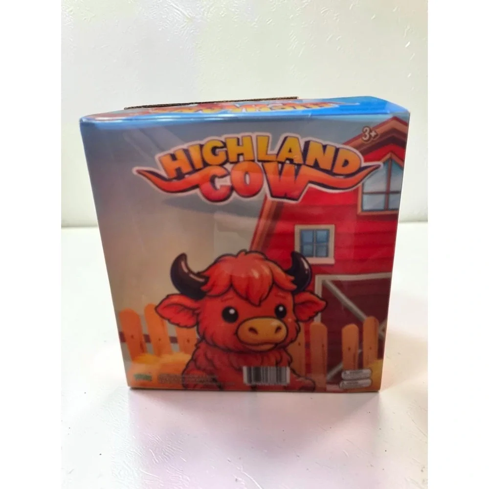 Rare Viral Highland Cow Squishy  *FAST SHIPPING* New in Box Dark Orange Color